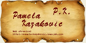 Pamela Kazaković vizit kartica